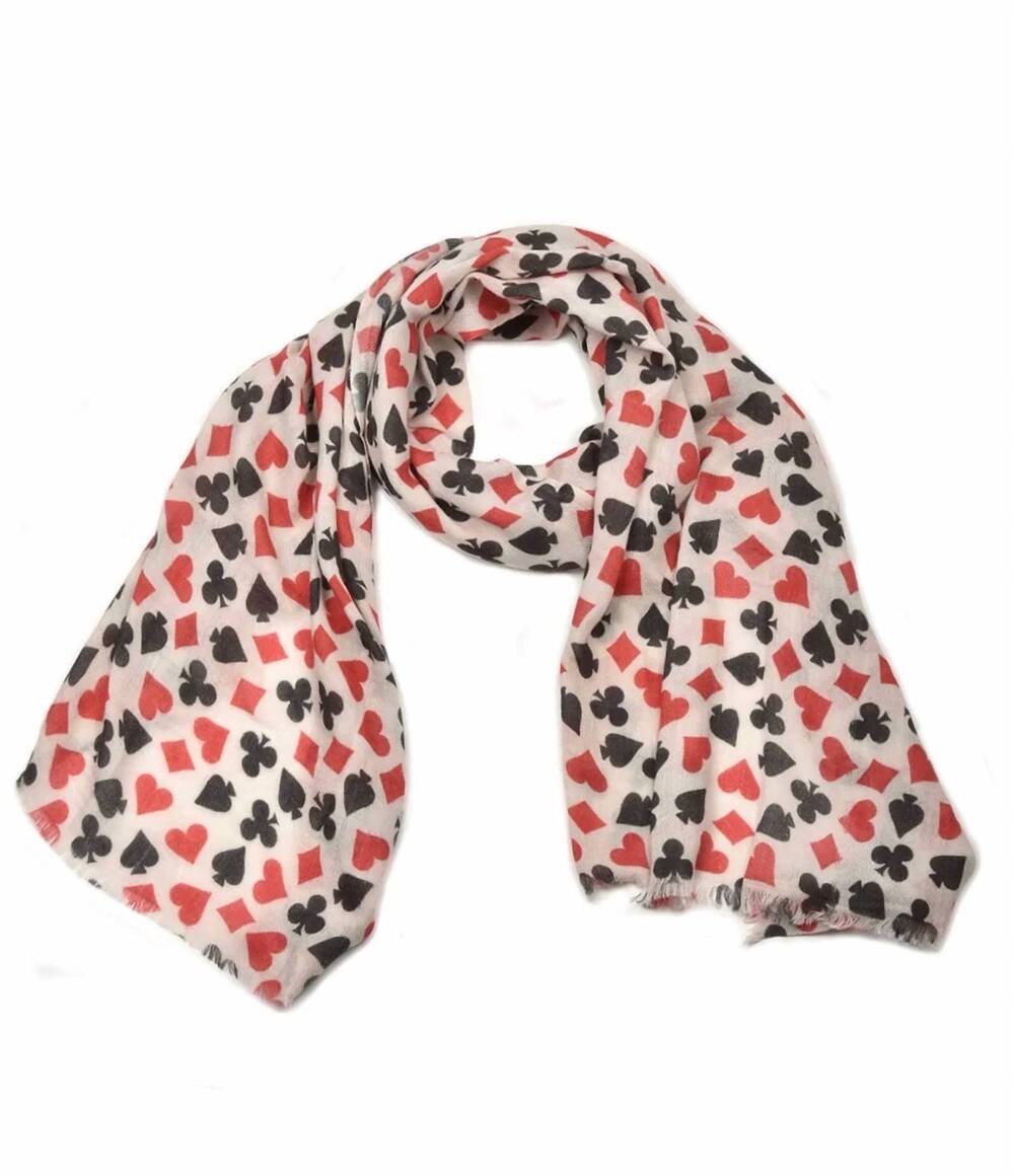 NEW JODI ROSE women's suits scarf in ivory black and red